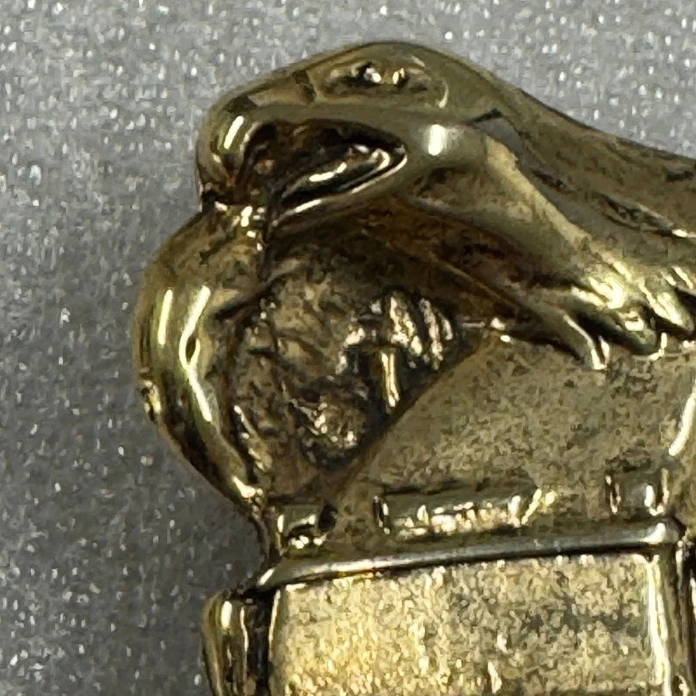 Gold Tone Eagle Trucker Truck Belt‎ Buckle Metal